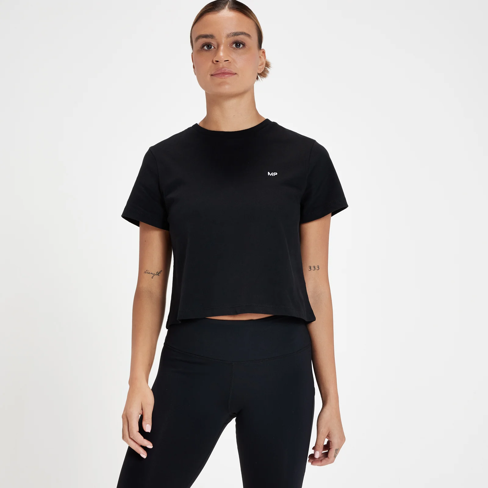 MP Women's Rest Day Crop T-Shirt - Black - XXS Image 1