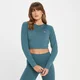 MP Women's Rest Day Body Fit Long Sleeve Crop T-Shirt - Smoke Blue