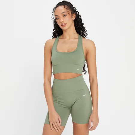 MP Women's Shape Seamless Sports Bra - Washed Jade