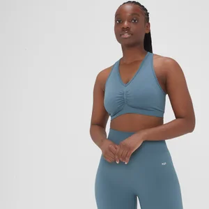 MP Women's Washed Seamless Bra - Pebble Blue - Size XS