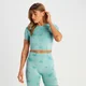 MP Women's Shape Seamless Short Sleeve Crop T-Shirt - Dusk Blue Tie Dye