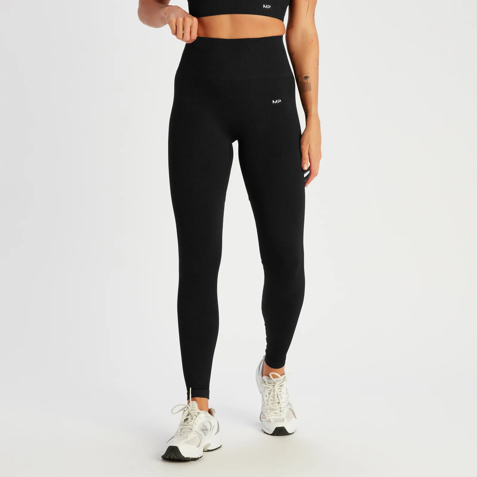 MP Women's Tempo Rib Seamless Leggings - Black - XS Image 1