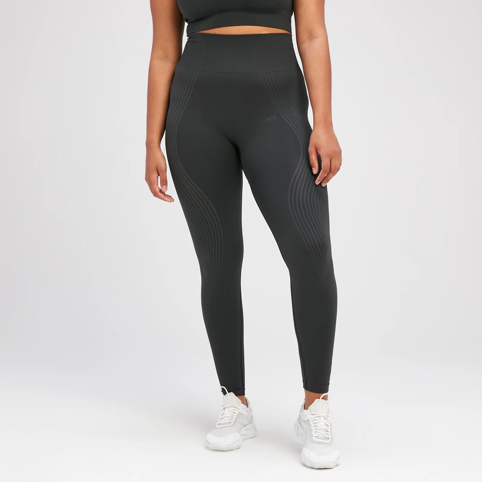 MP Women's Tempo Illusion Seamless Leggings - Black - S Image 1