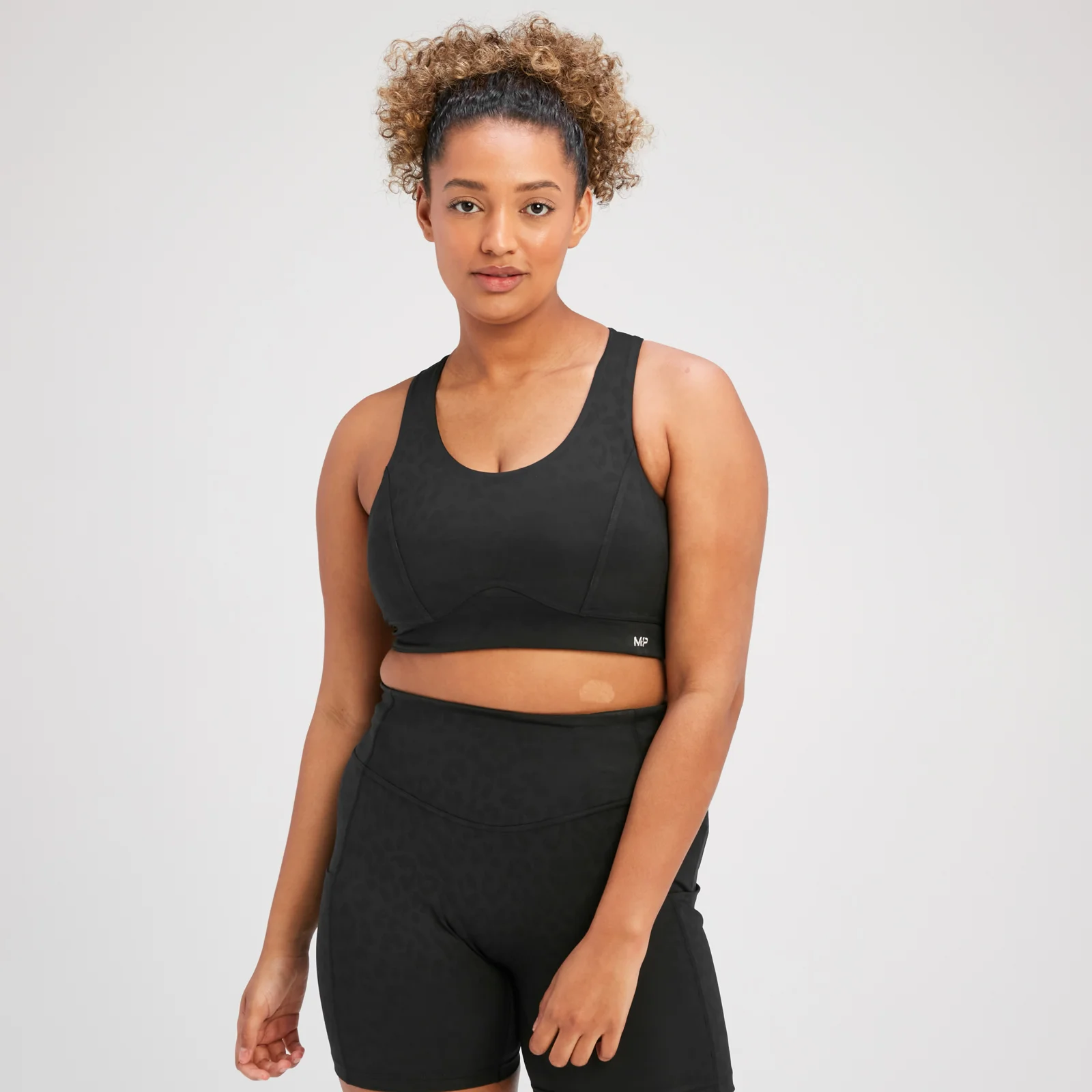 MP Women's Tempo Animal Print Sports Bra - Black - S Image 1