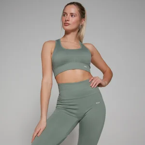 MP Women's Tempo Rib Seamless Bra - Sage Grey - Size S