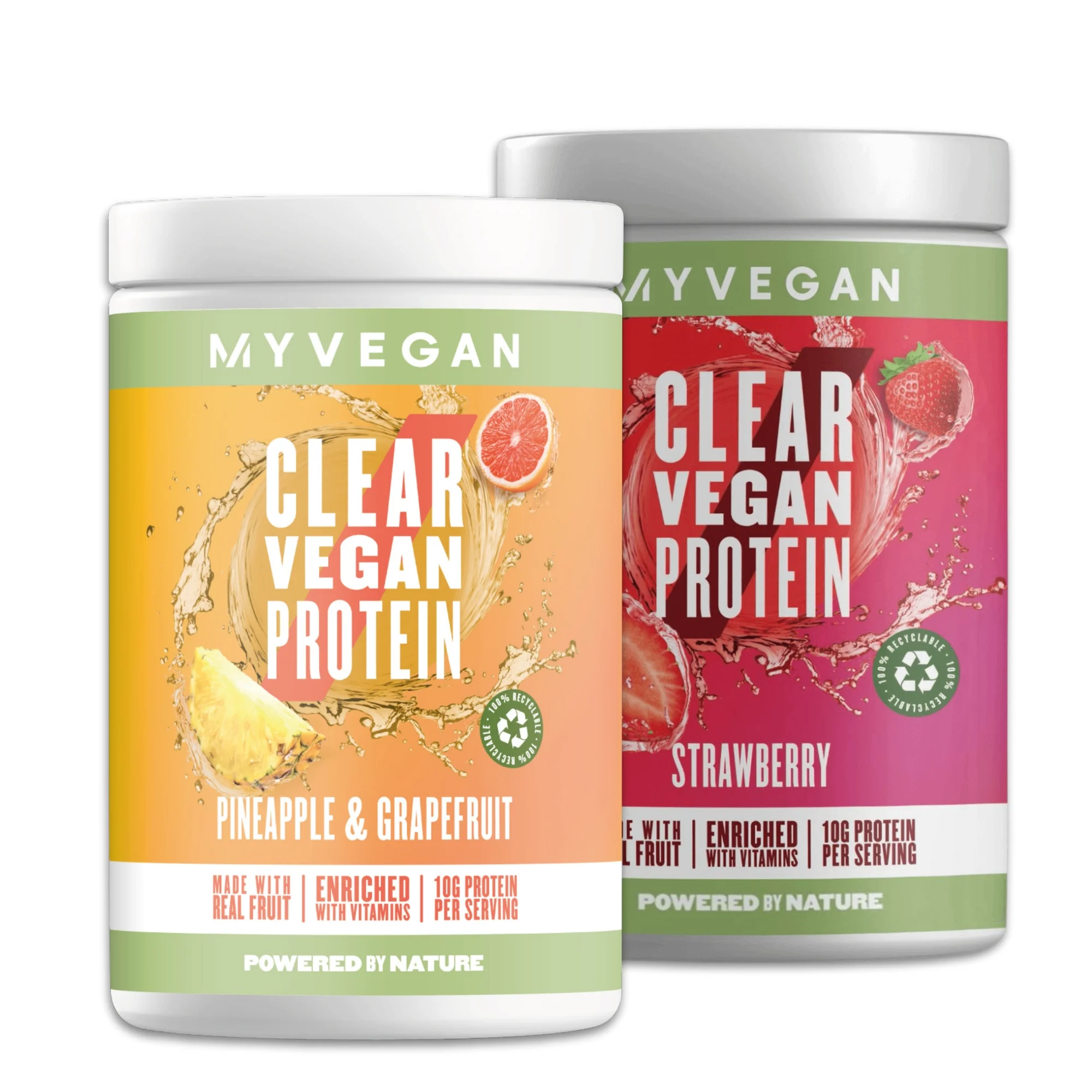 Clear Vegan Protein Mix & Match Twin Pack - Blackcurrant - Lemon & Lime Image 1