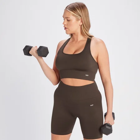 MP Women's Shape Seamless Sports Bra - Coffee