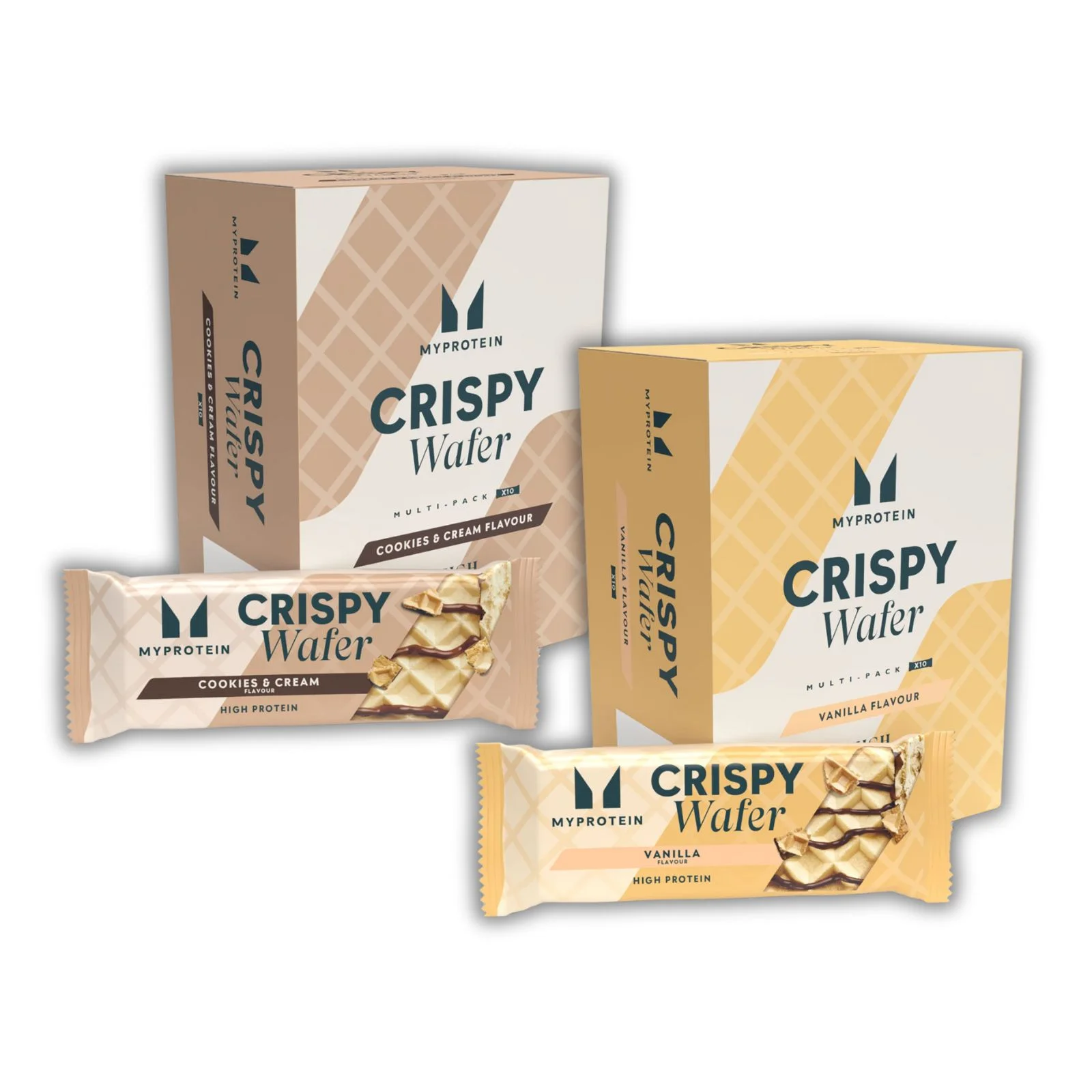 Protein Wafer Mix & Match Twin Pack - Chocolate Hazelnut - Vanilla Image 1