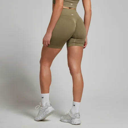 MP Women's Tempo Seamless Scrunch Shorts - Light Olive
