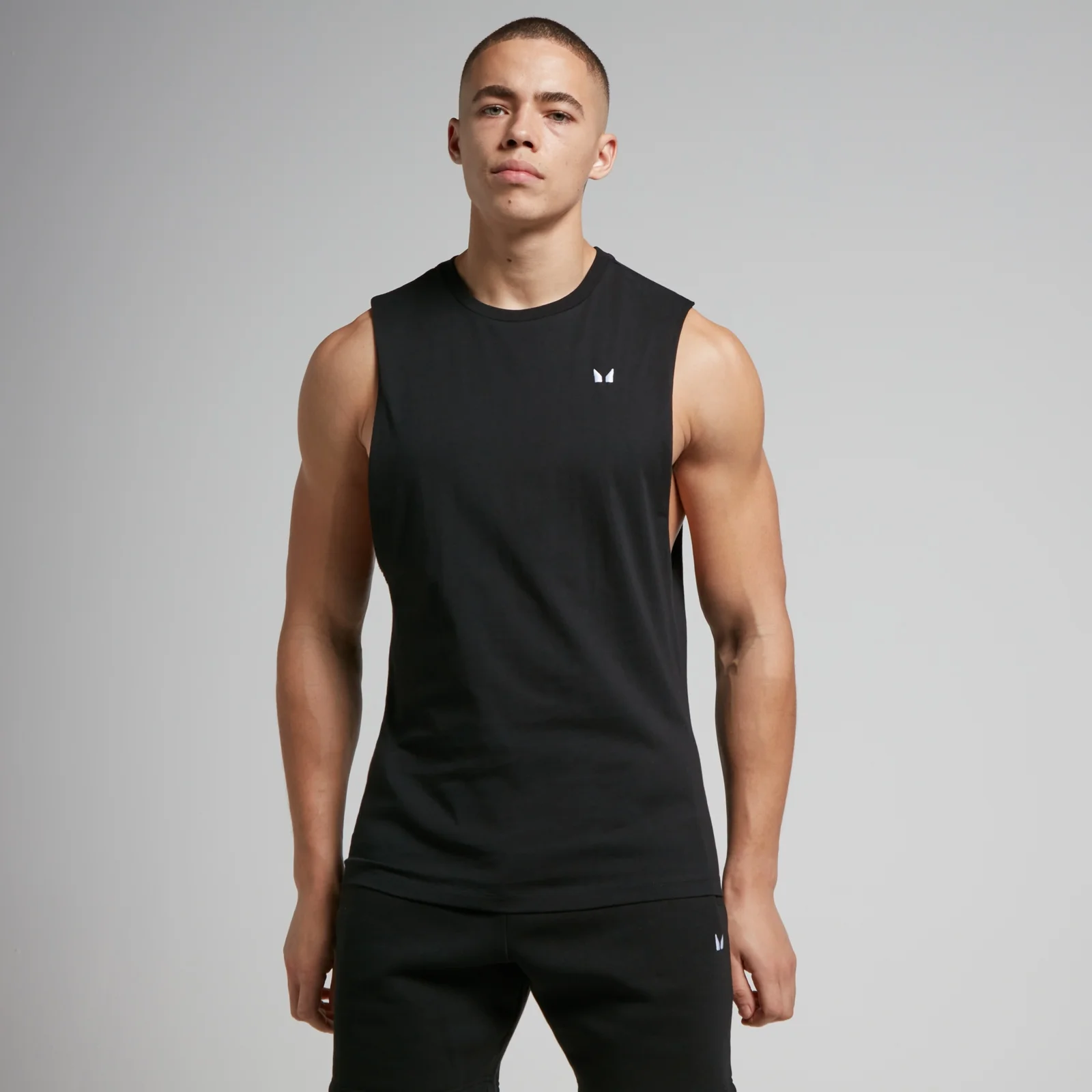 MP Men's Rest Day Drop Armhole Tank Top - Black - XS Image 1