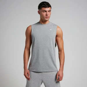 MP Men's Rest Day Drop Armhole Tank Top - Grey Marl - Size S