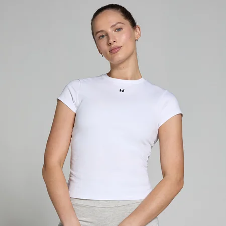 MP Women's Basics Body Fit Short Sleeve T-Shirt - White