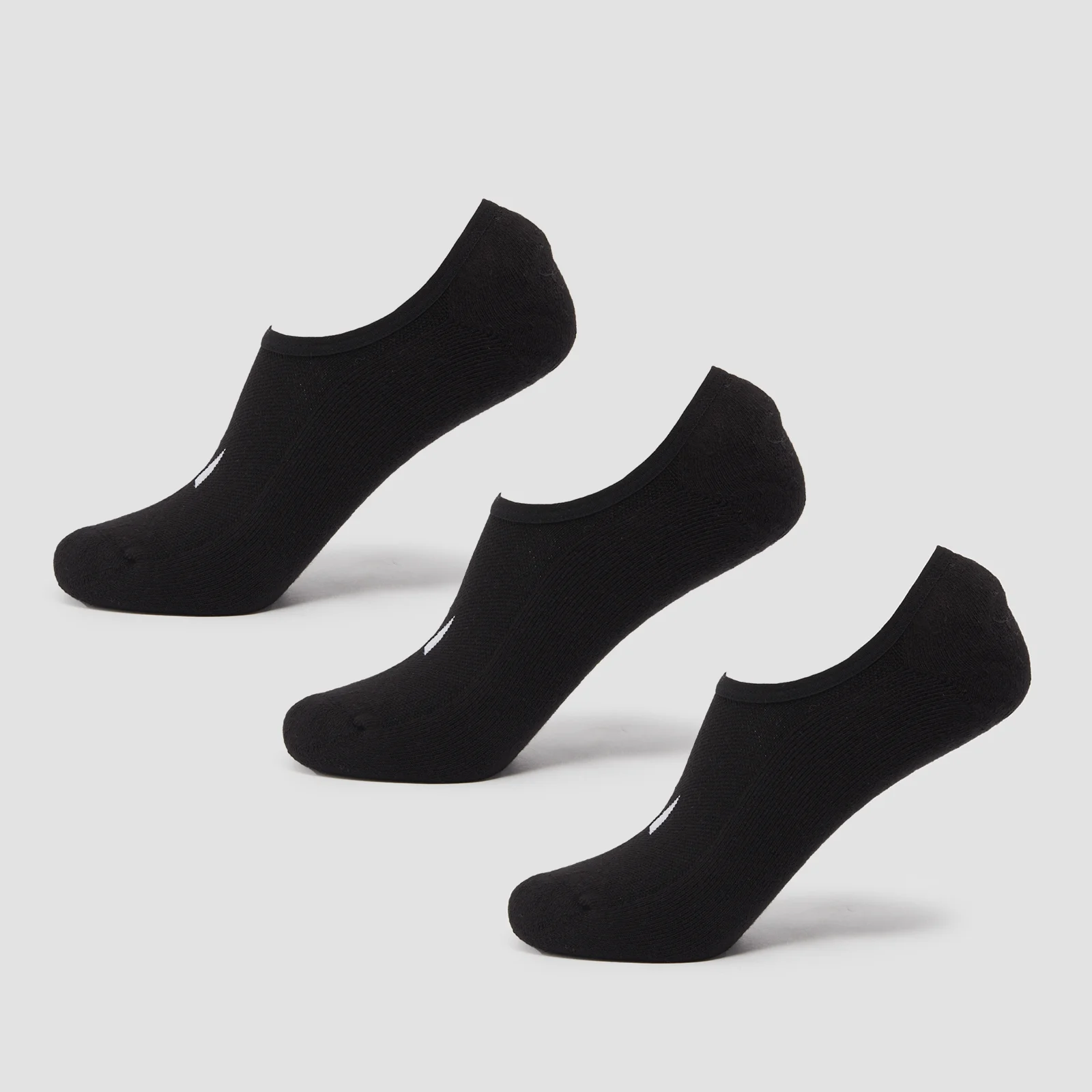 MP Unisex Invisible Socks (3 Pack) - Black - UK 9-11 Image 1
