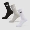 MP Unisex Crew Socks (3 Pack) - White/Black/Grey Marl