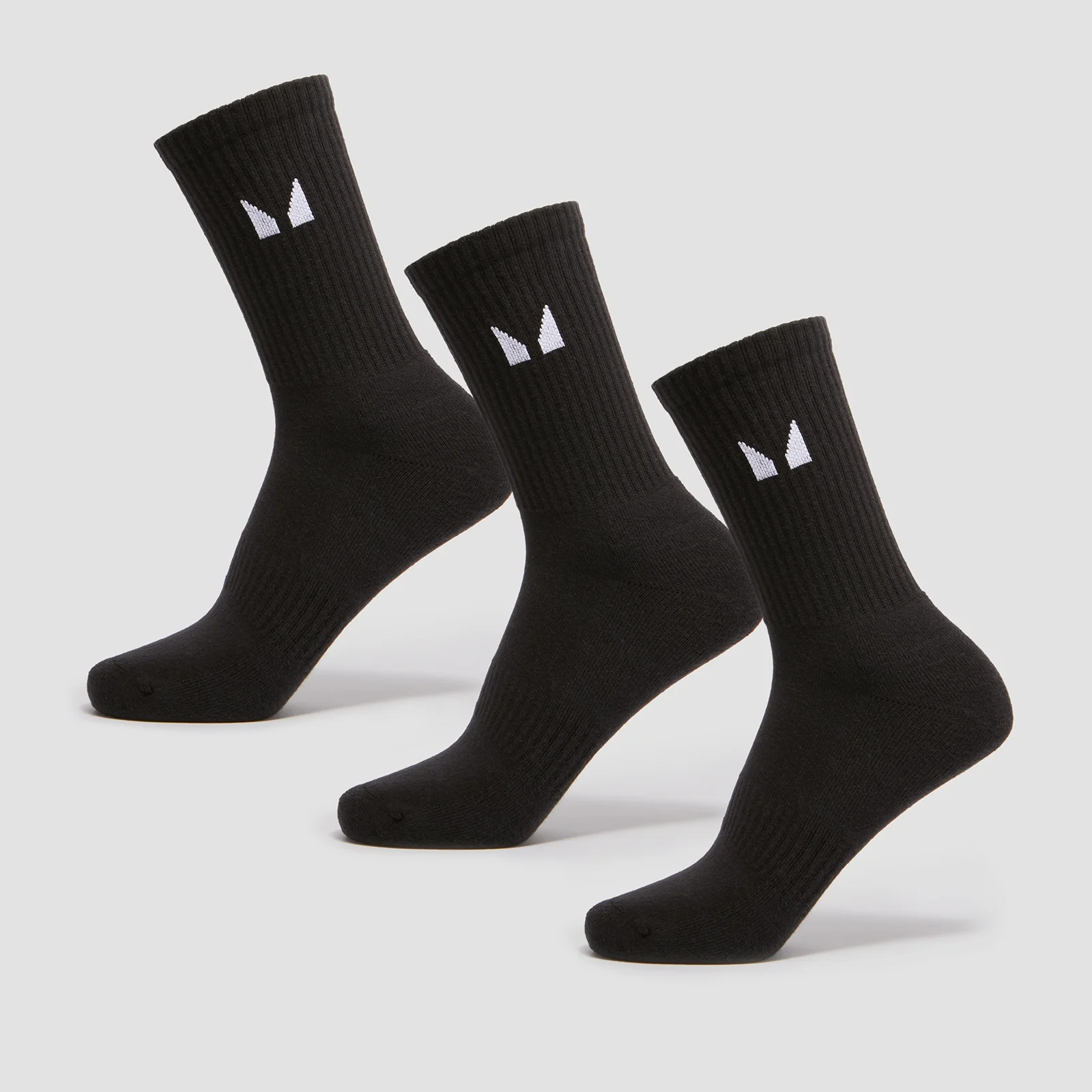 MP Unisex Socks (3 Pack) - Black - UK 6-8 Image 1