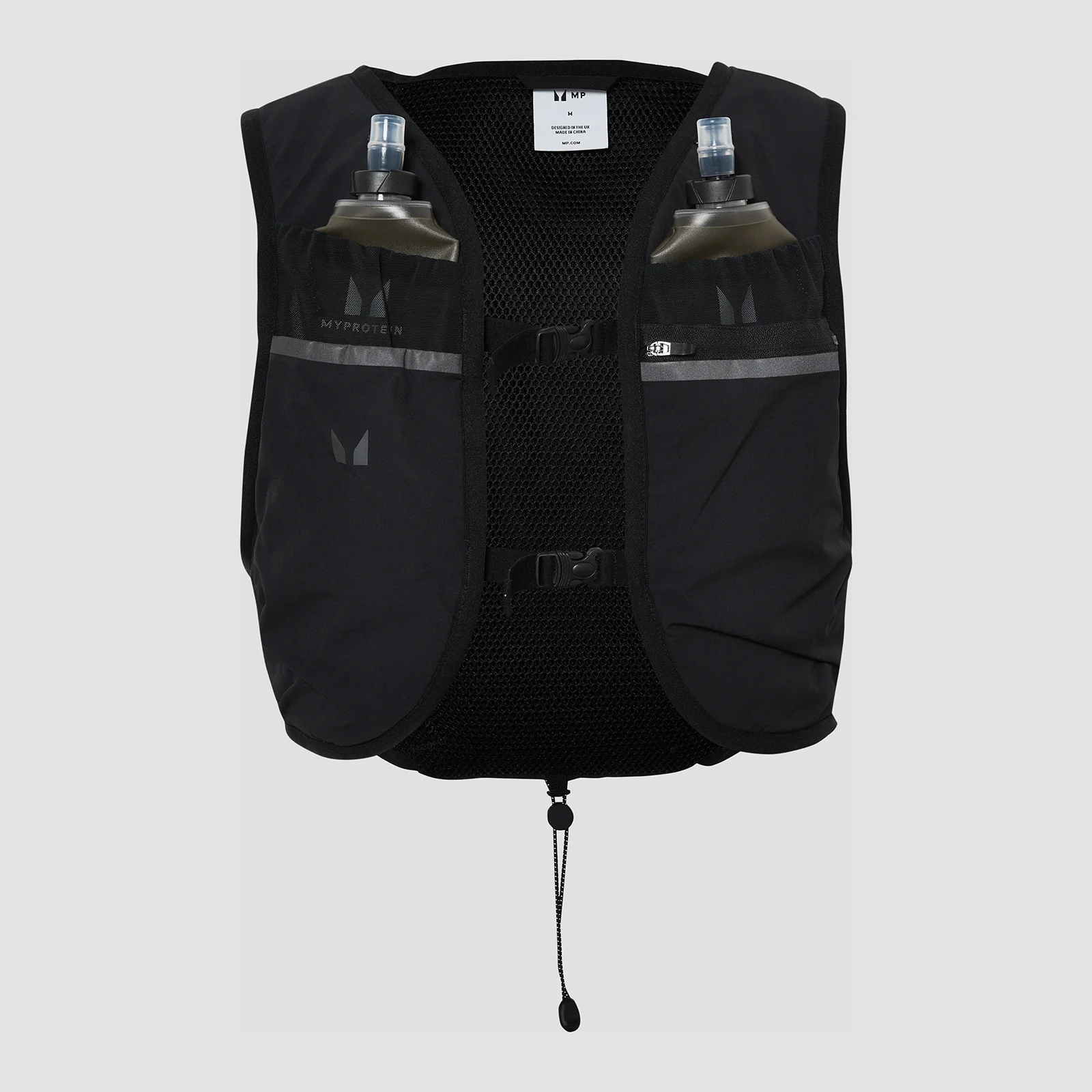MP Unisex Hydration Vest & 2 Soft Running Bottles Bundle - Black - L Image 1