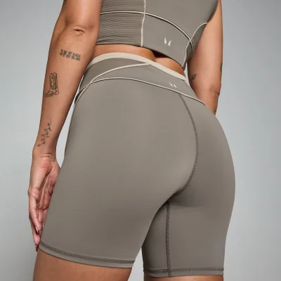MP Women's Tempo Contrast Texture Cycling Short - Espresso - S Image 6
