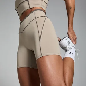 MP Women's Tempo Contrast Texture Cycling Short - Cashmere - Size S
