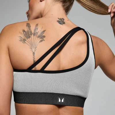 MP Women's Contrast Rib Seamless Bra - Black/Grey - XS Image 6