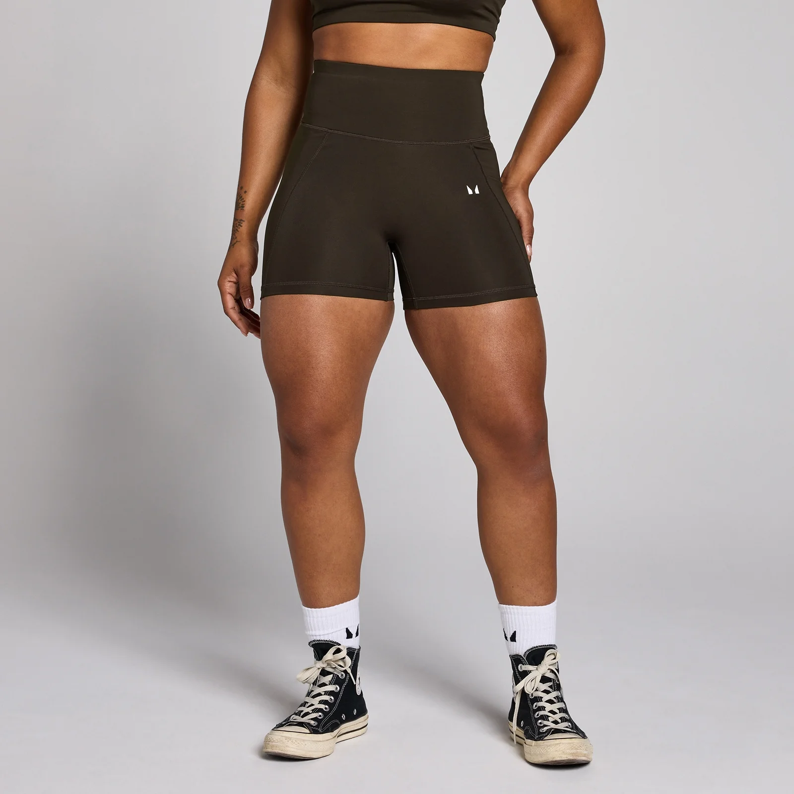 MP Women's Origin Graphic Training Shorts - Coffee - S Image 1