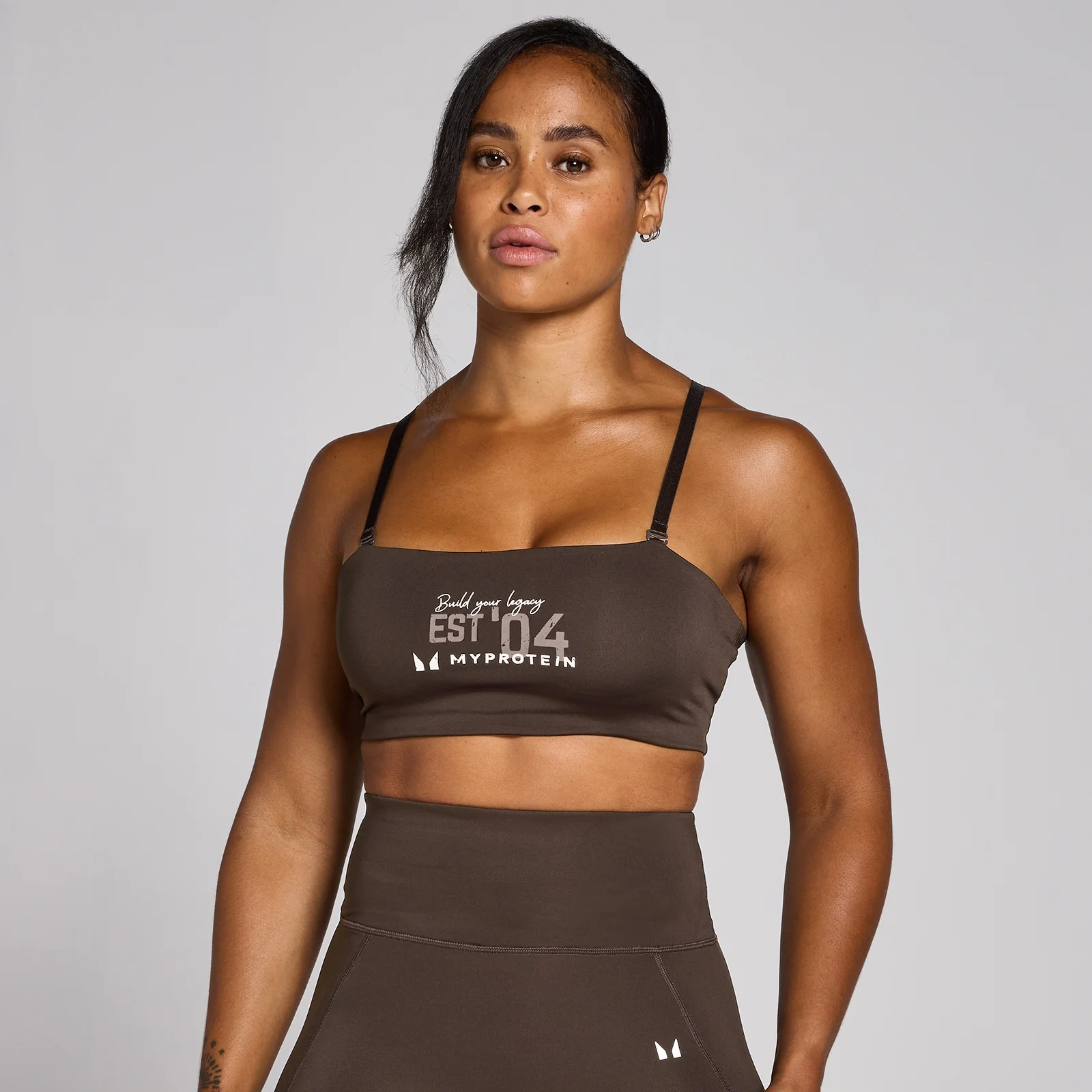 MP Women's Origin Graphic Training Sports Bra - Coffee - S Image 1