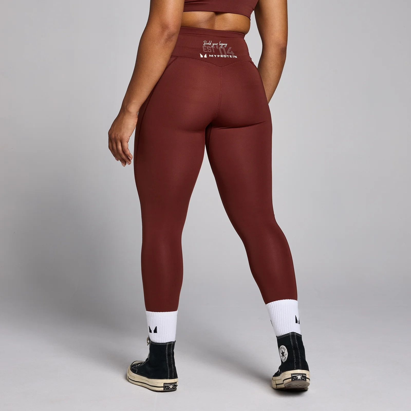 MP Women's Origin Graphic Training Leggings - Firebrick - S Image 1