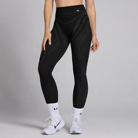 MP Women's Tempo Seamless Linear Leggings - Black