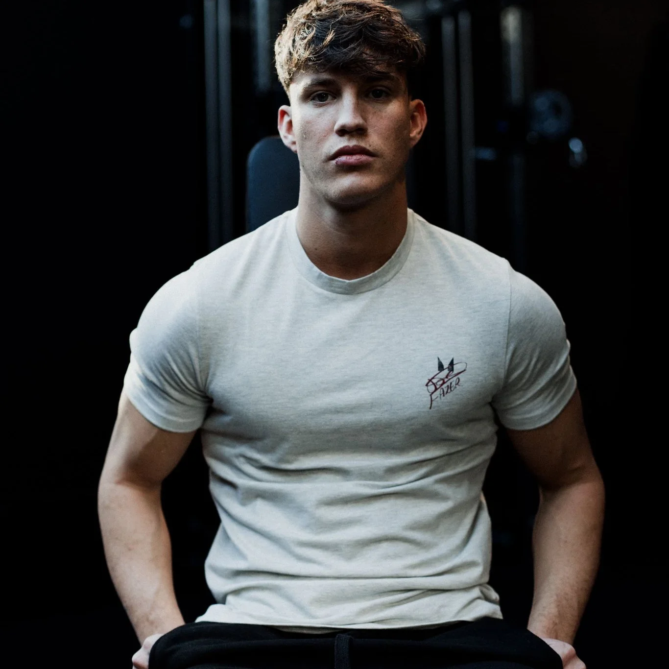 MP Men's Joe Fazer Muscle Fit Graphic T-Shirt - Grey Marl - S Image 1