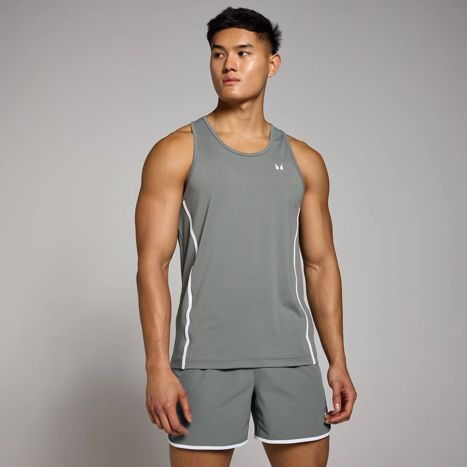 MP Men's Tempo Binding Vest - Rock - M Image 1