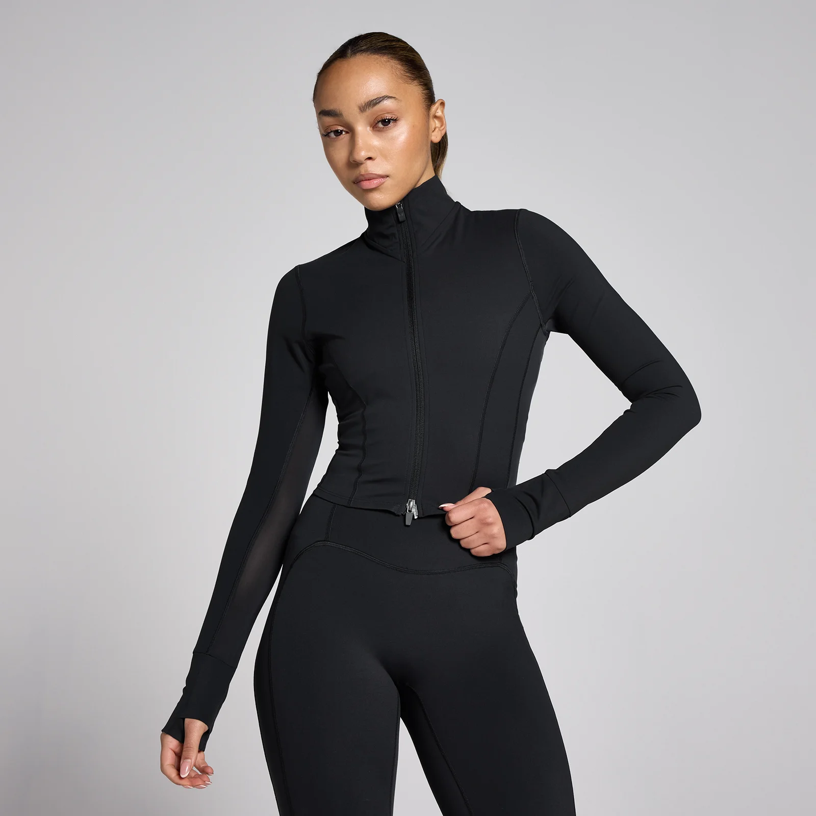 MP Women's Tempo Studio Cropped Jacket - Black - S Image 1