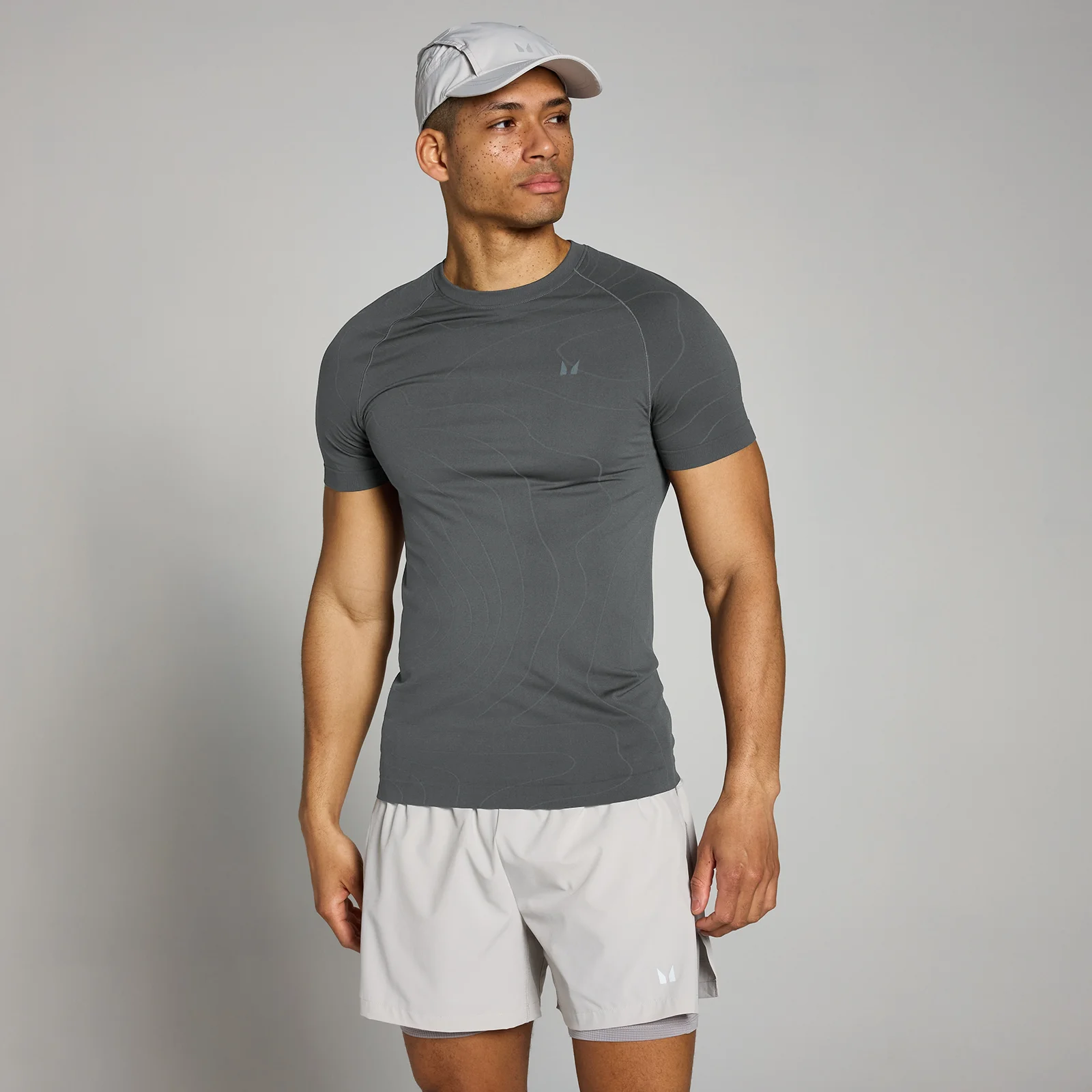 MP Men's Velocity Ultra Muscle Fit Seamless T-Shirt - Dark Grey - XS Image 1