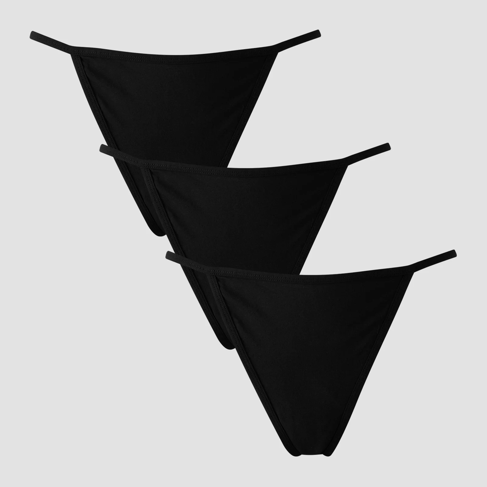 MP Women's Mid Rise G String (3 pack) - Black - L Image 1