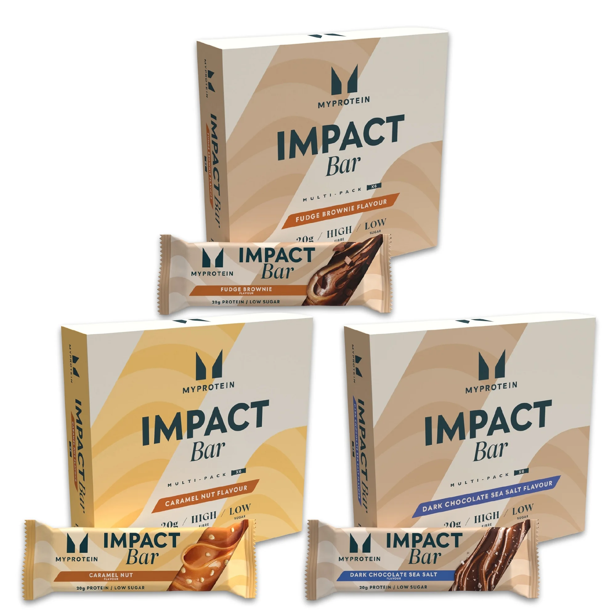 Impact Protein Bar Mix & Match Triple Pack - Fudge Brownie - Fudge Brownie - Fudge Brownie Image 1