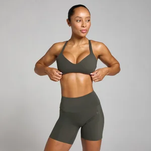 MP Women's Tempo Twist Back Sports Bra - Night Grey - Size XS