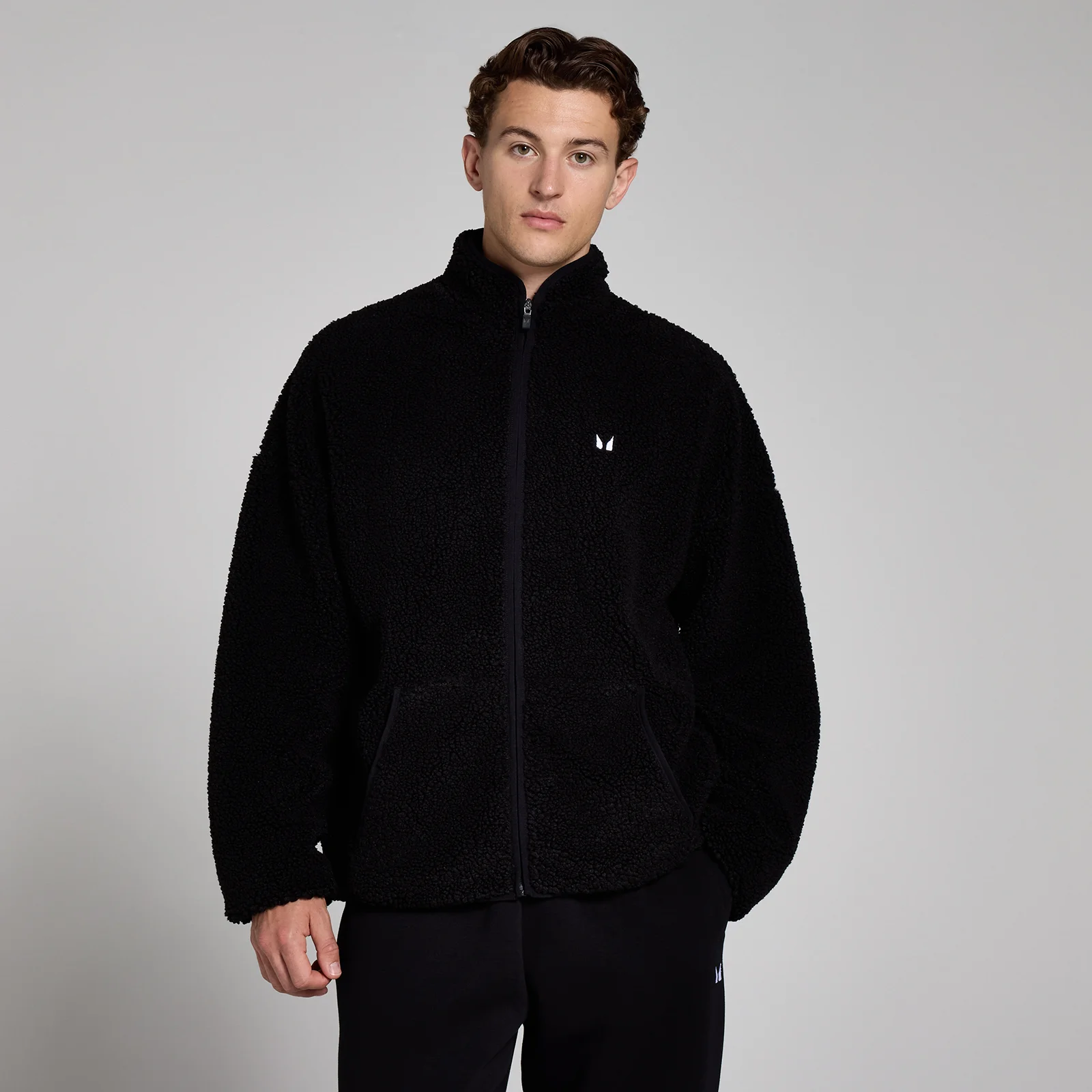 MP Men's Borg Full Zip - Black - XS Image 1