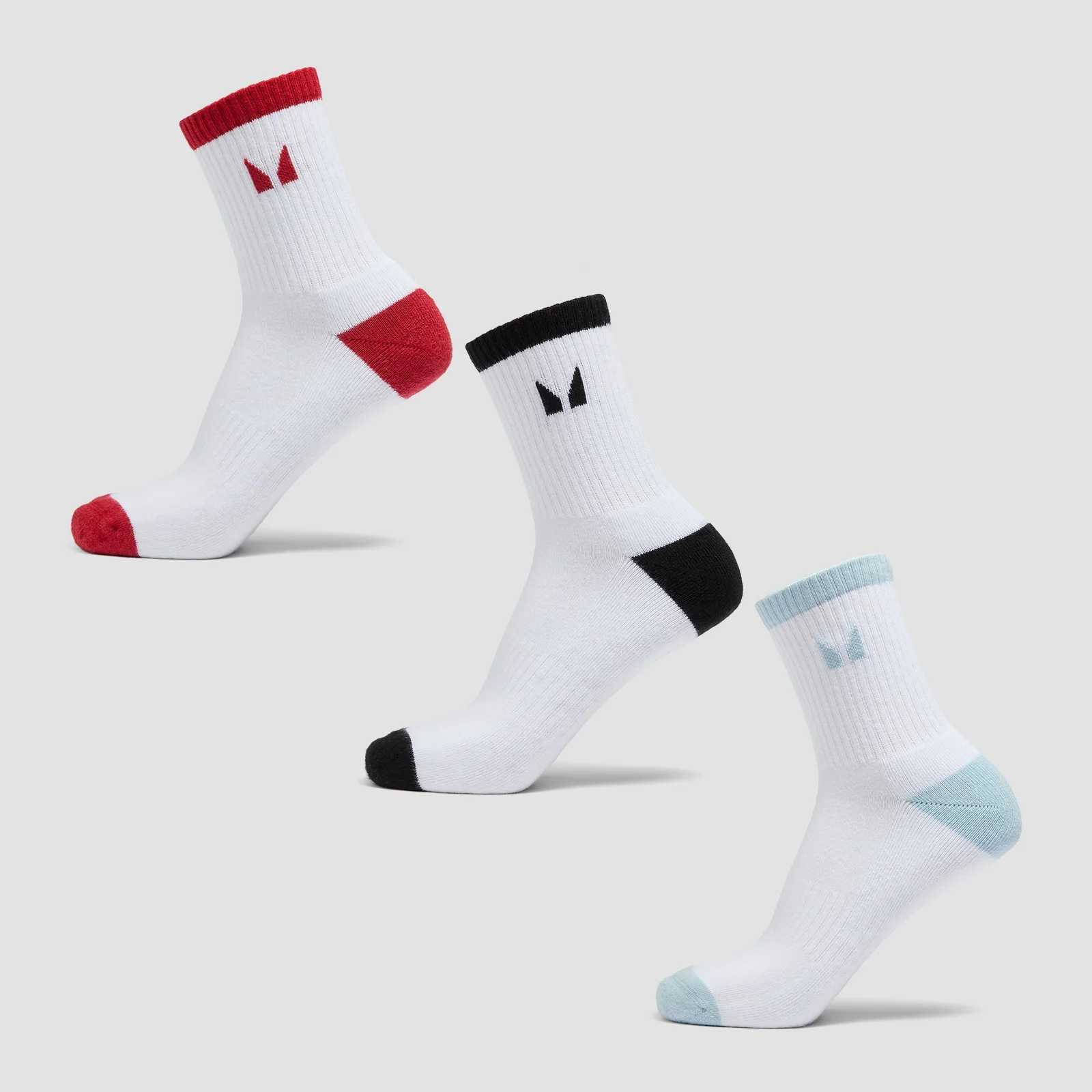 MP Tatiana 3pk Crew Socks - Rust/Aqua - 2-5 Image 1