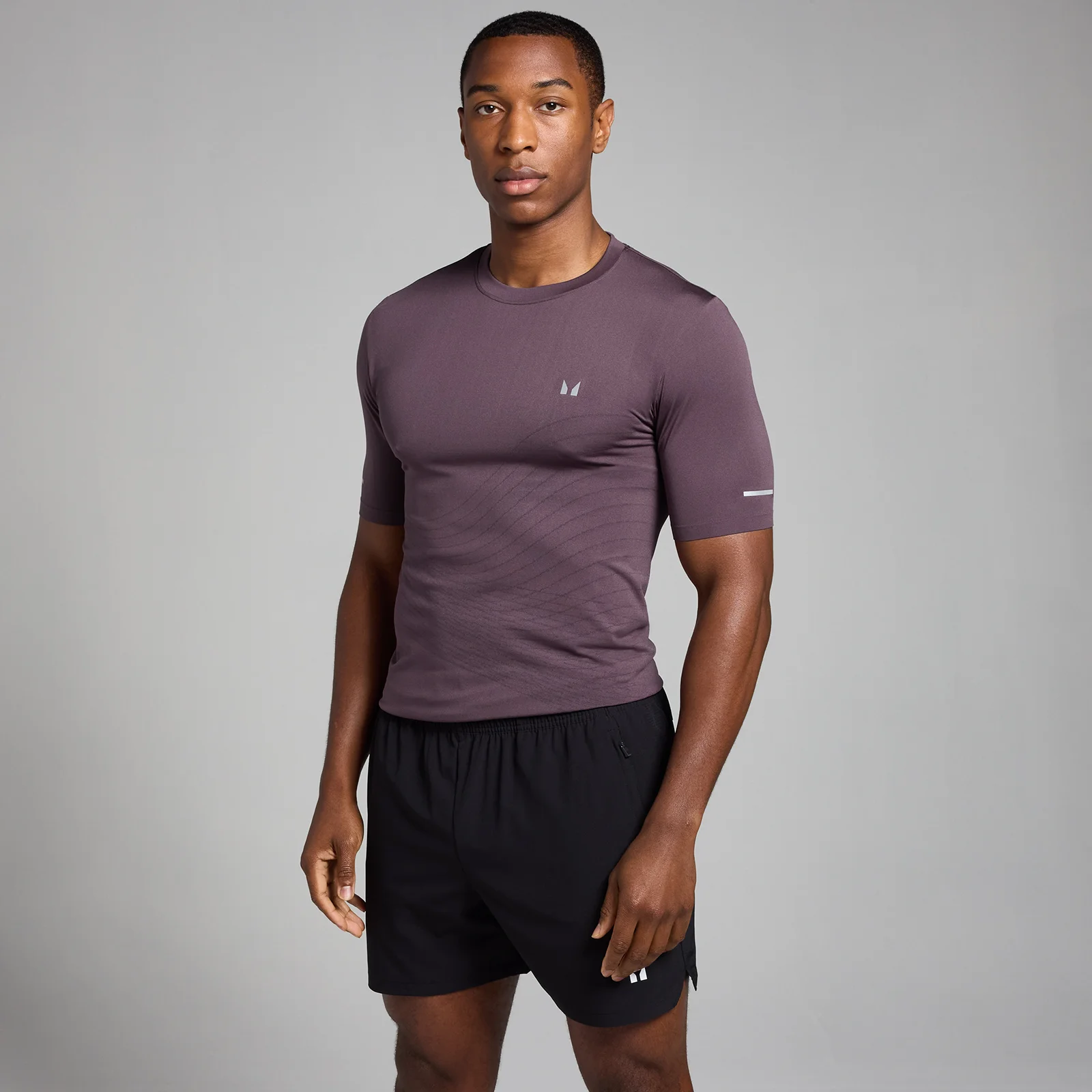 MP Men's Active Seamless Printed T-Shirt - Deep Purple - S Image 1