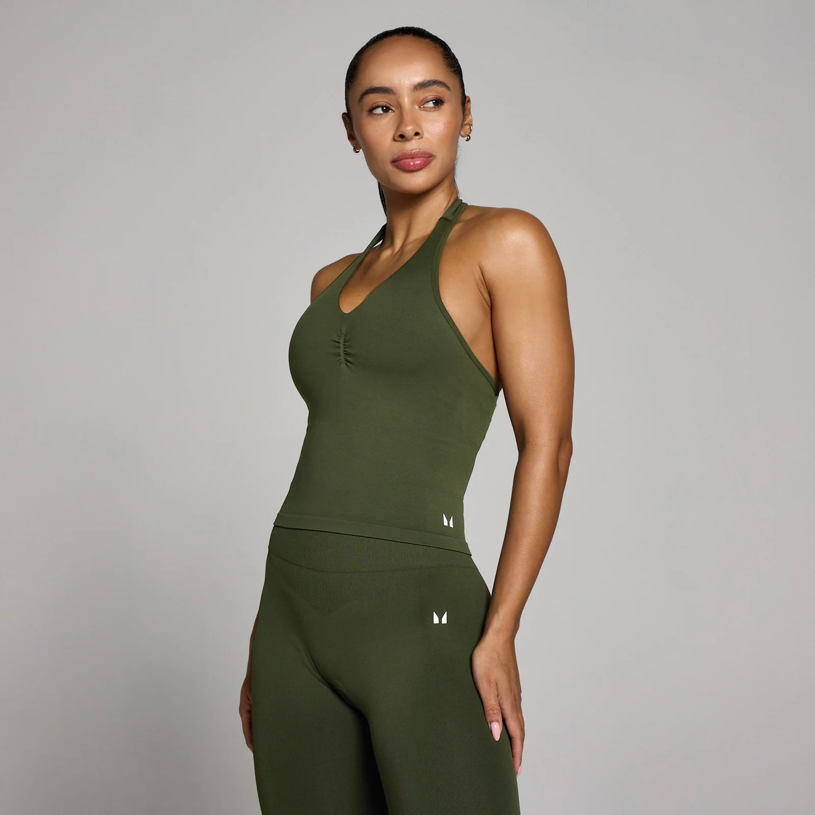 MP Women's Tempo Seamless Halter Neck Vest - Forest Green - S Image 1