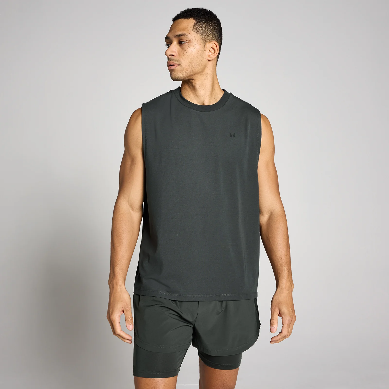 MP Men's Oversized Hybrid Tank - Washed Black - XS Image 1
