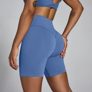 MP Women's Tempo Hybrid Seamless Shorts - Slate Blue - Size M
