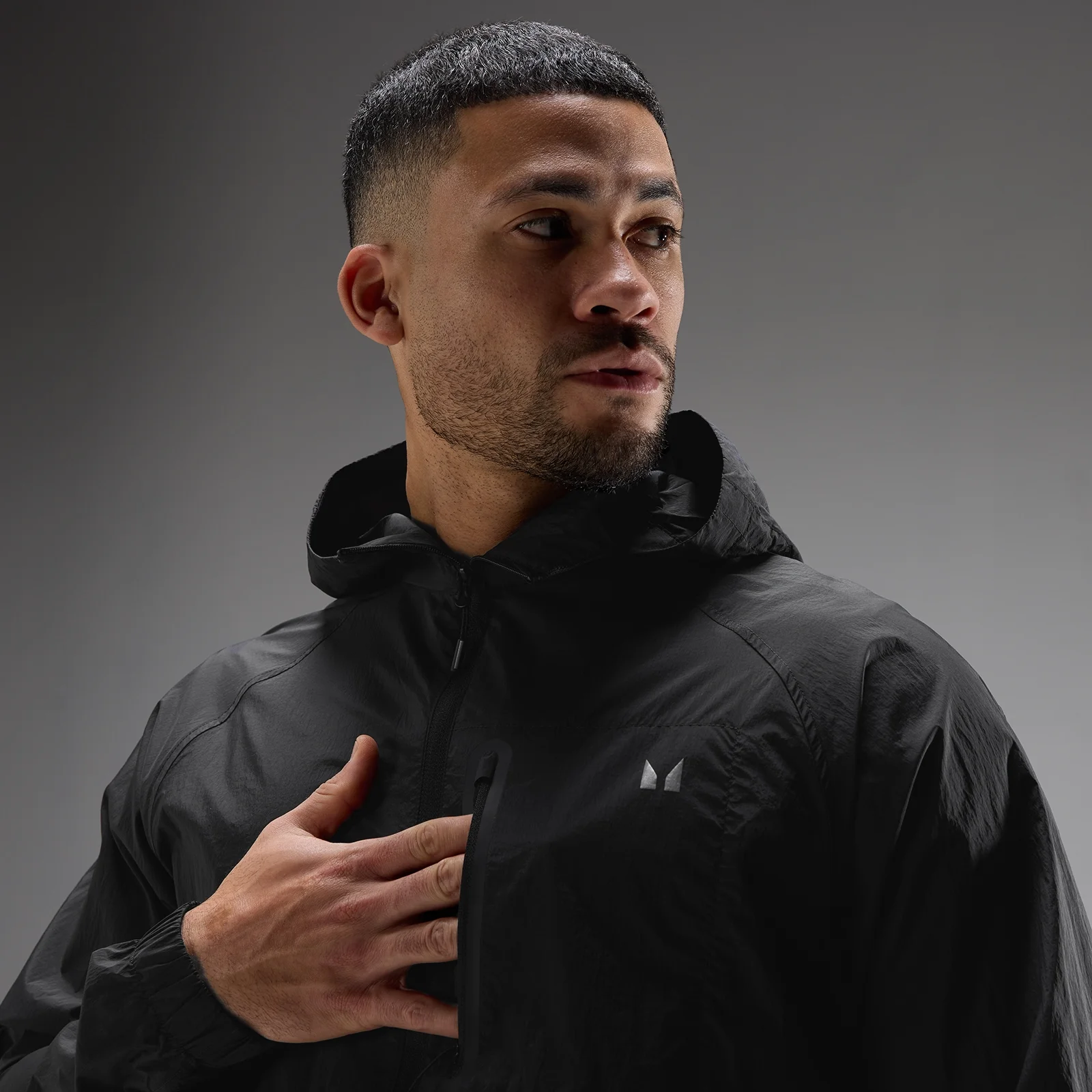 MP Men's Velocity Ultra Lightweight Packable Jacket - Black - XS Image 4