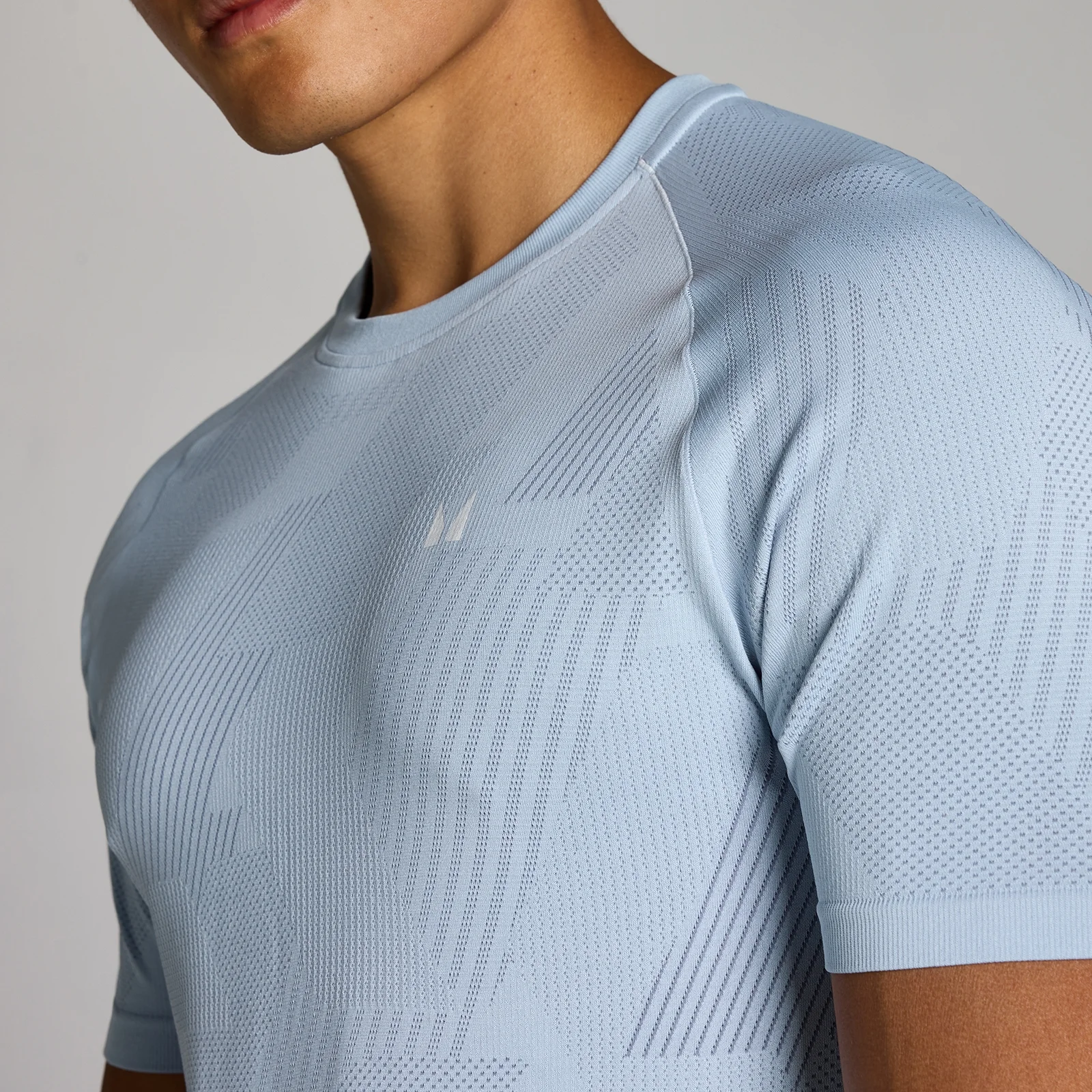 MP Men's Tempo Pillar Graphic Seamless T-Shirt - Breeze Blue - L Image 4