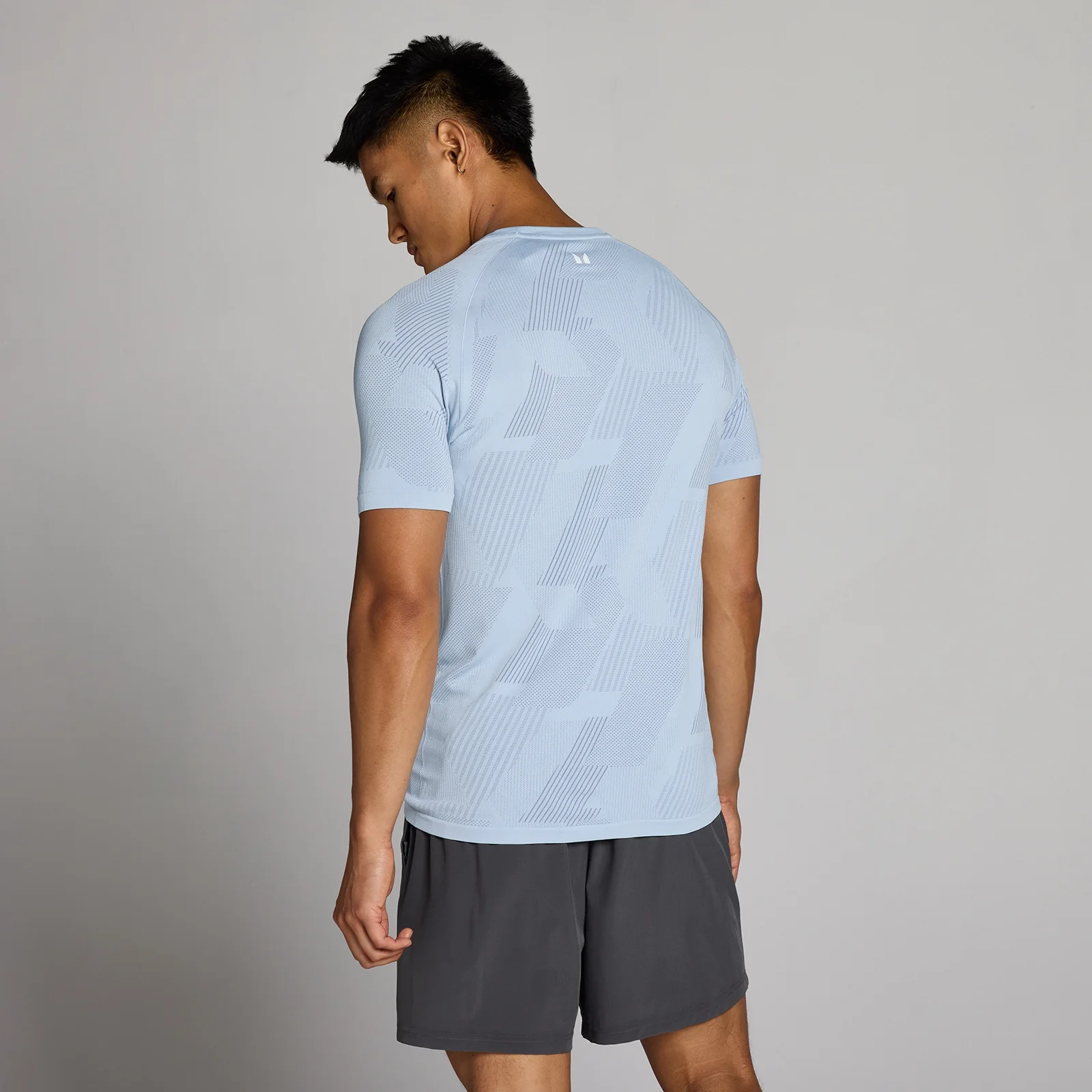 MP Men's Tempo Pillar Graphic Seamless T-Shirt - Breeze Blue - L Image 2