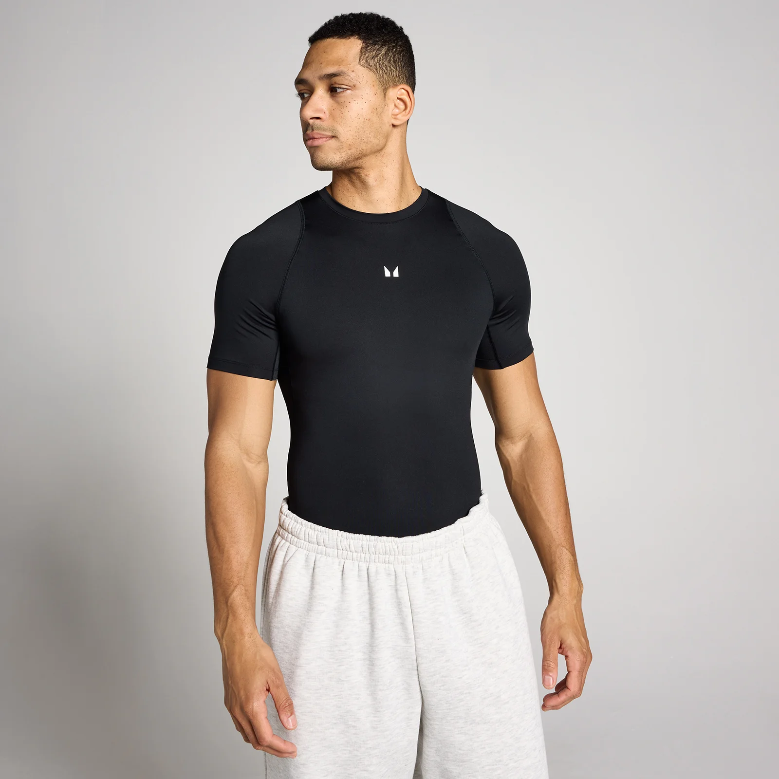 MP Men's Training Short Sleeve Baselayer - Black - XL Image 1