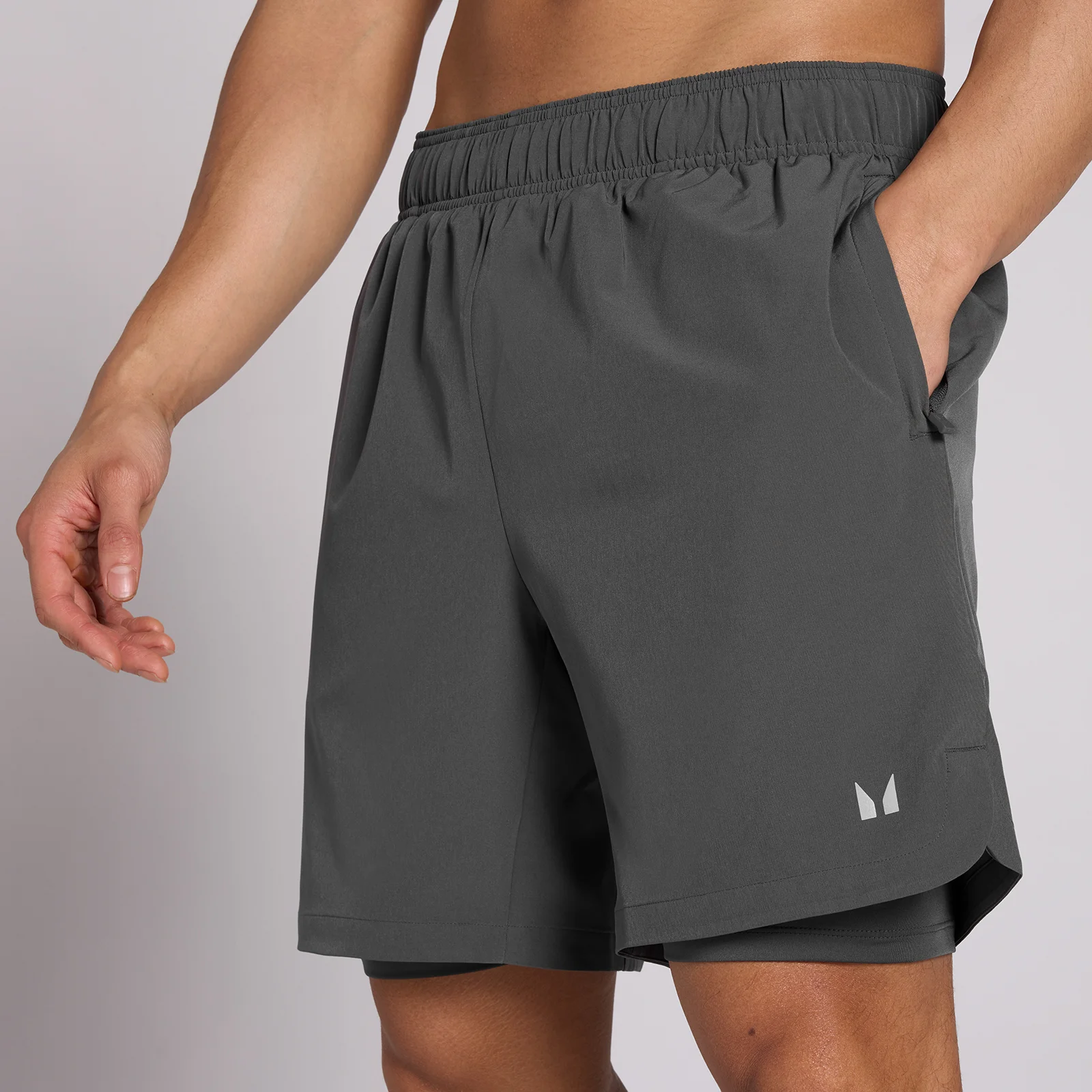 MP Men's 7" 2-in-1 Training Shorts - Dark Grey - M Image 4