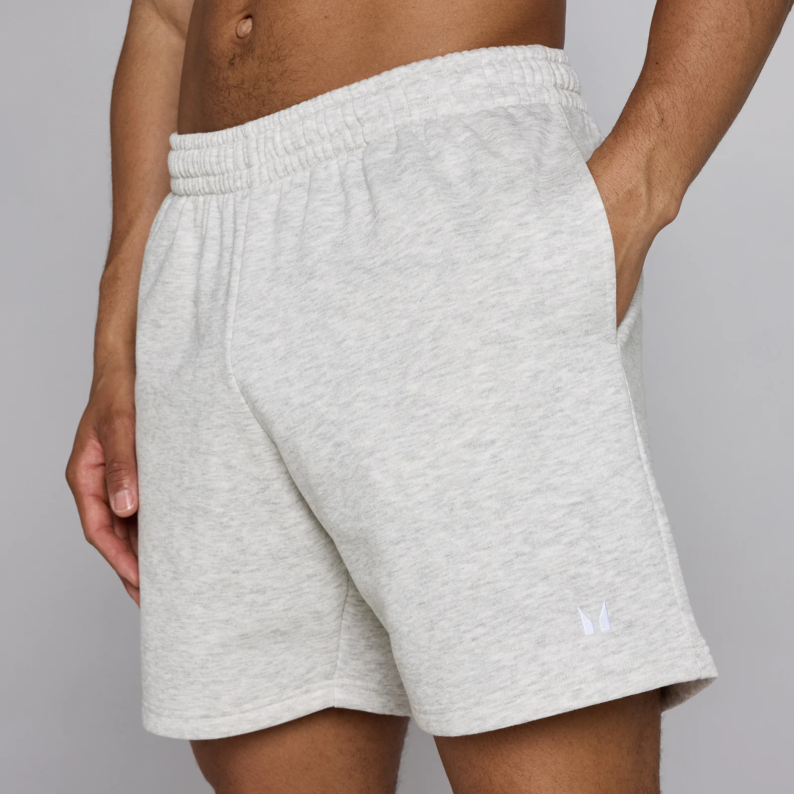 MP Men's Rest Day 7" Sweat Short - Light Grey Marl - XXXL Image 4