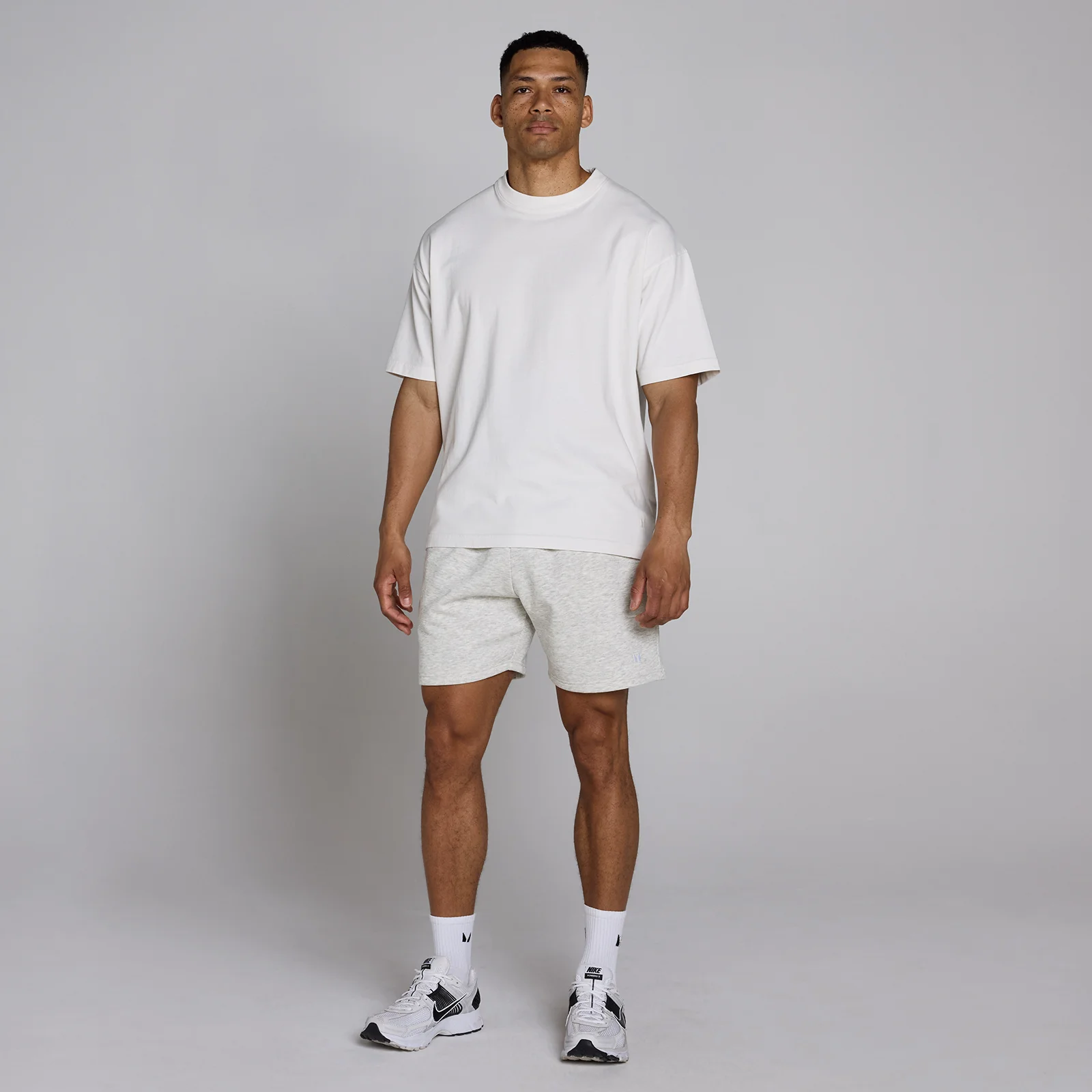 MP Men's Rest Day 7" Sweat Short - Light Grey Marl - XXXL Image 3