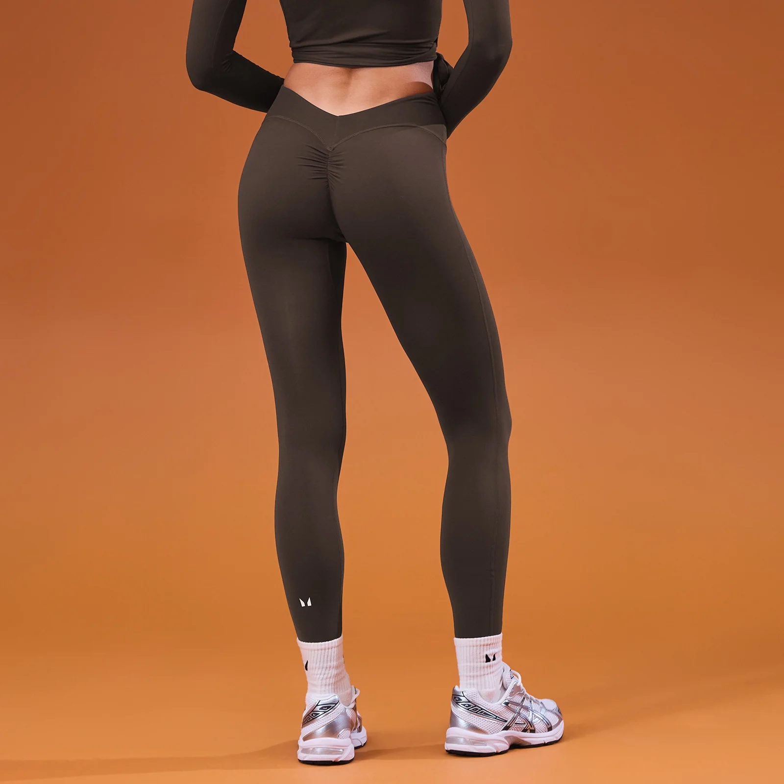 MP Women's Tempo Dipped Waist Leggings - Cocoa - XS Image 1