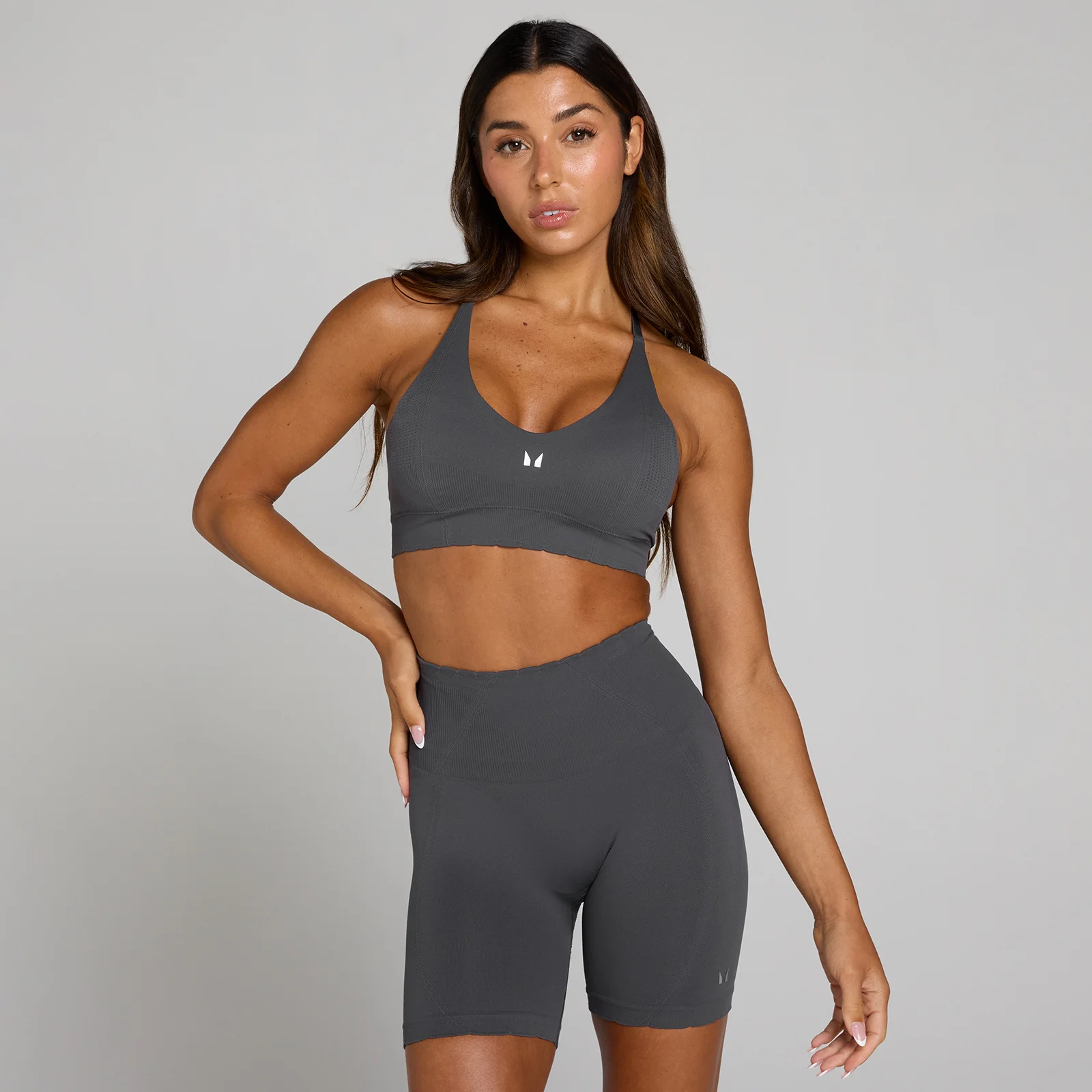 MP Women's Tempo Ultra Seamless Sports Bra - Robust Grey - L Image 1