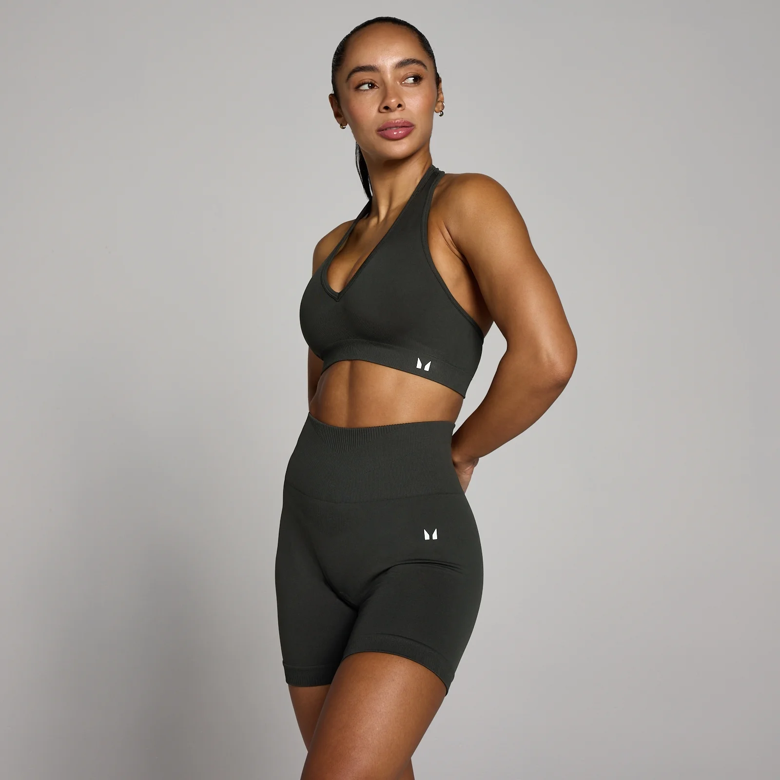 MP Women's Tempo Seamless Halter Neck Bra - Night Grey - XS Image 1